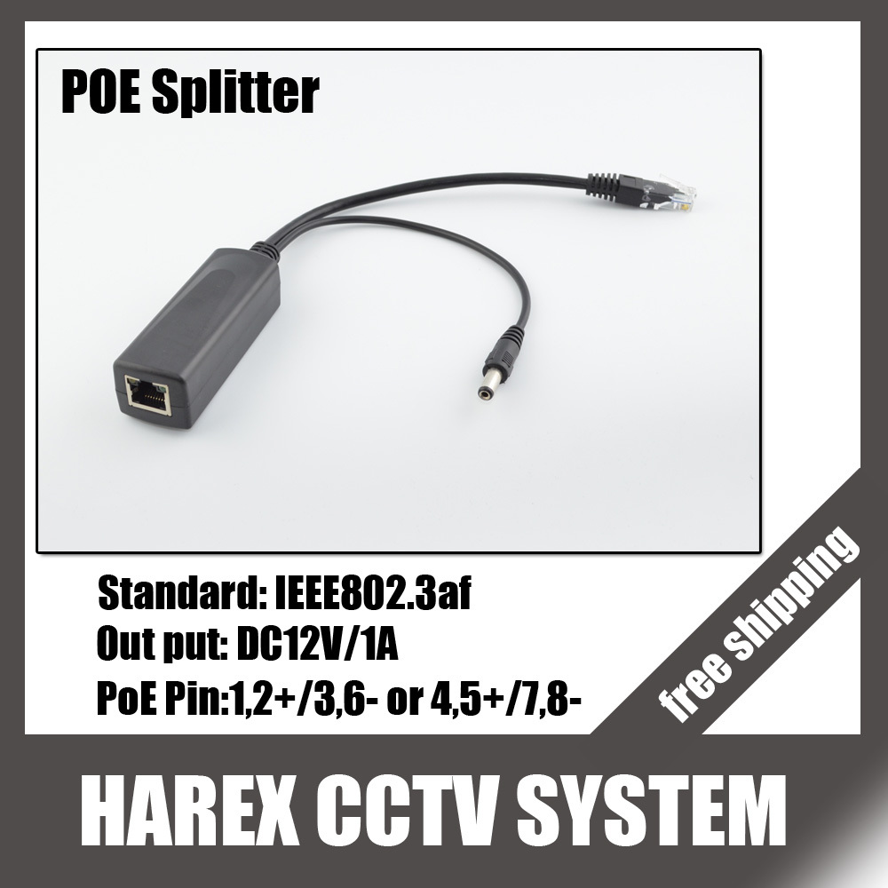 Poe й poe й 10/100 mbps ip ī޶  ieee802.3af 12 v/1a poe й,  shpping